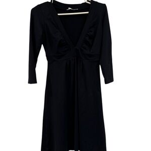 Susana Monaco 3/4 sleeve dark navy dress